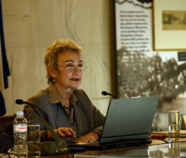 Η καθηγήτρια του Πανεπιστημίου Κρήτης και Διευθύντρια του Ινστιτούτου Μεσογειακών Σπουδών/ ΙΤΕ Τζελίνα Χαρλαύτη